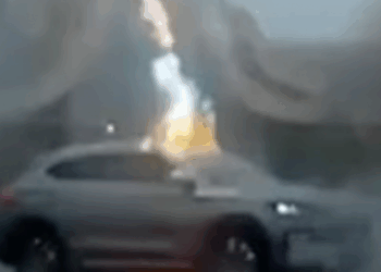 BYD EV and its driver survive being struck by lightning three times