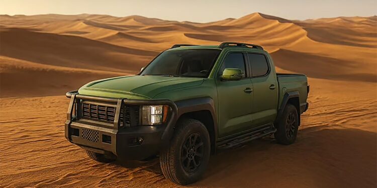 Redesigned Kia Tasman appears on official company website
