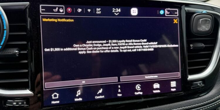The new annoyance inside your car: pop-up advertisements